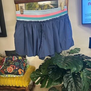 Stylish Blue Mini Skort